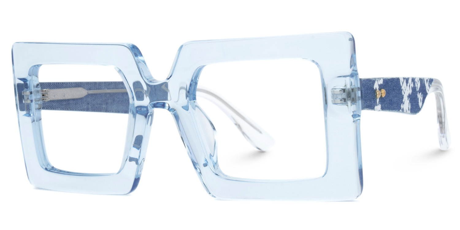 Tiffaney Square Blue Glasses1