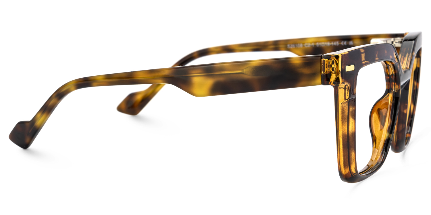 Tortoise Square Frame Glasses - Pinette on Sale | ZEELOOL UK3