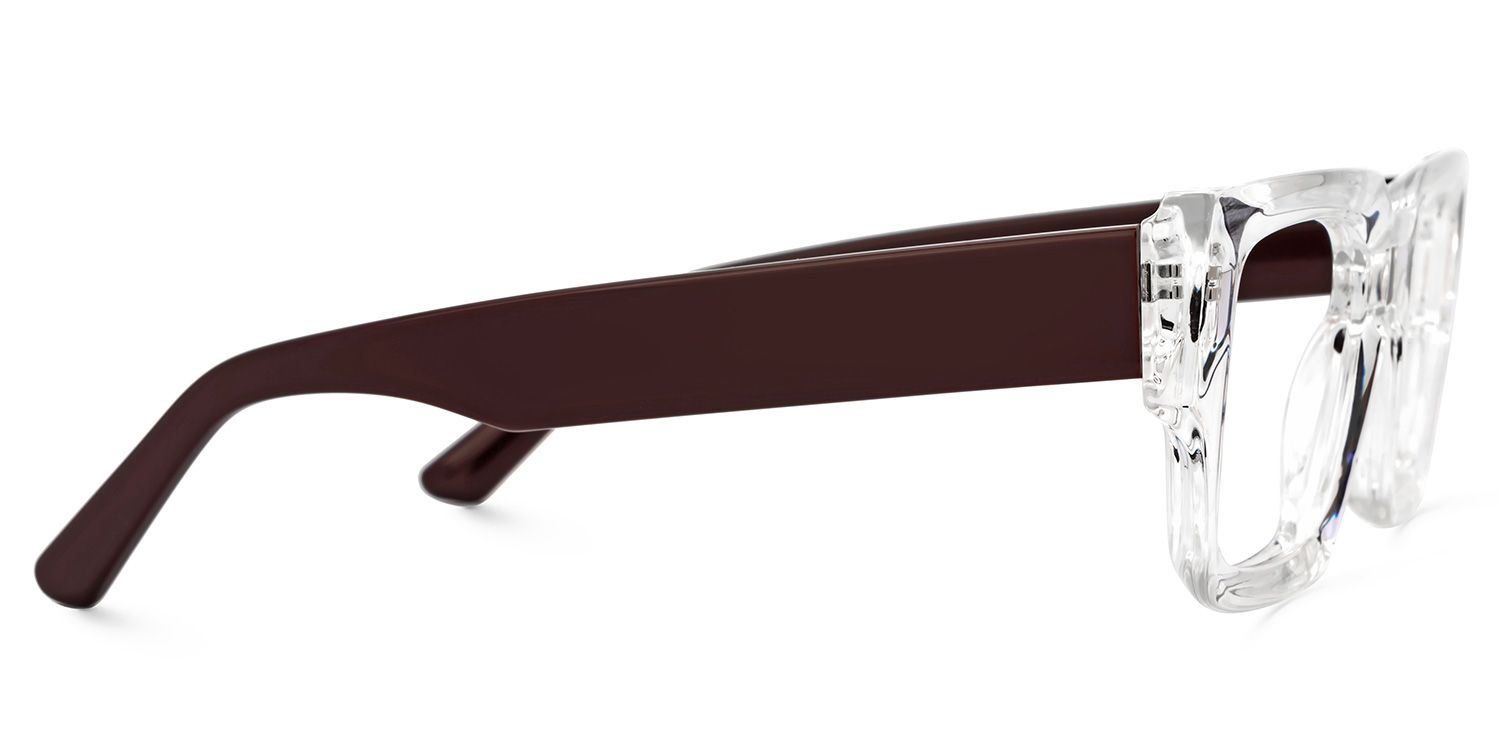 Clear TR90 Rectangle Eyeglasses- Garza2