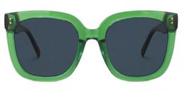 Ebony Square Green Glasses0
