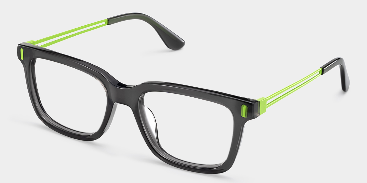 Axel Gray Frame Glasses with Rectangle Frame Online | ZEELOOL UK4