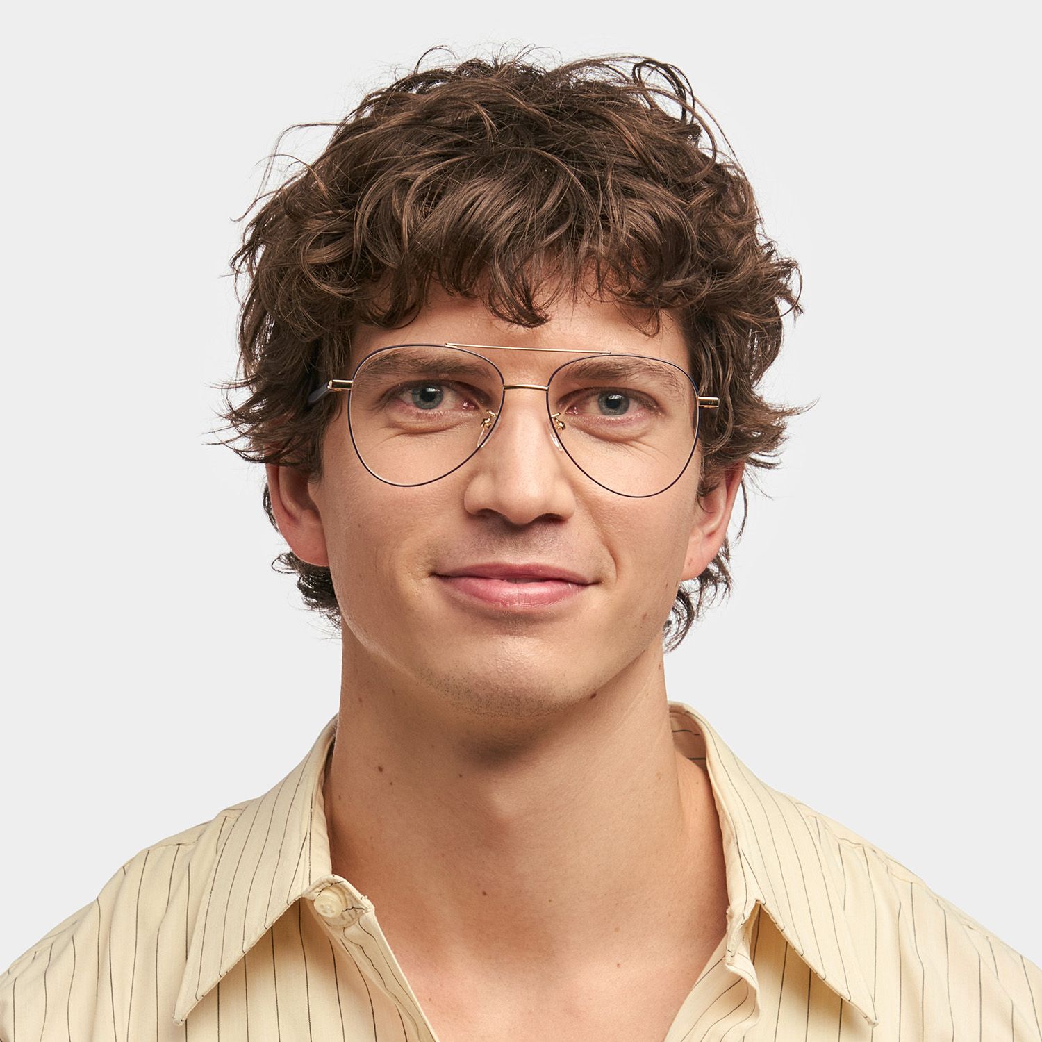 Paige Aviator Black-Gold Glasses | ZEELOOL UK0