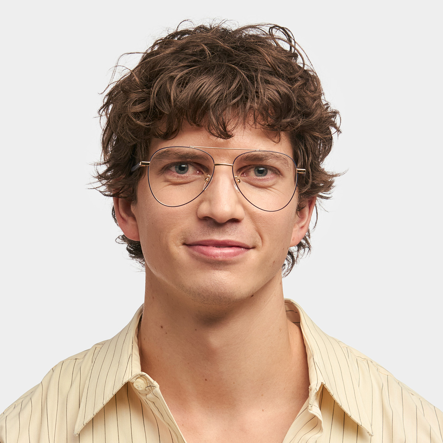 Paige Aviator Black-Gold Glasses | ZEELOOL UK0