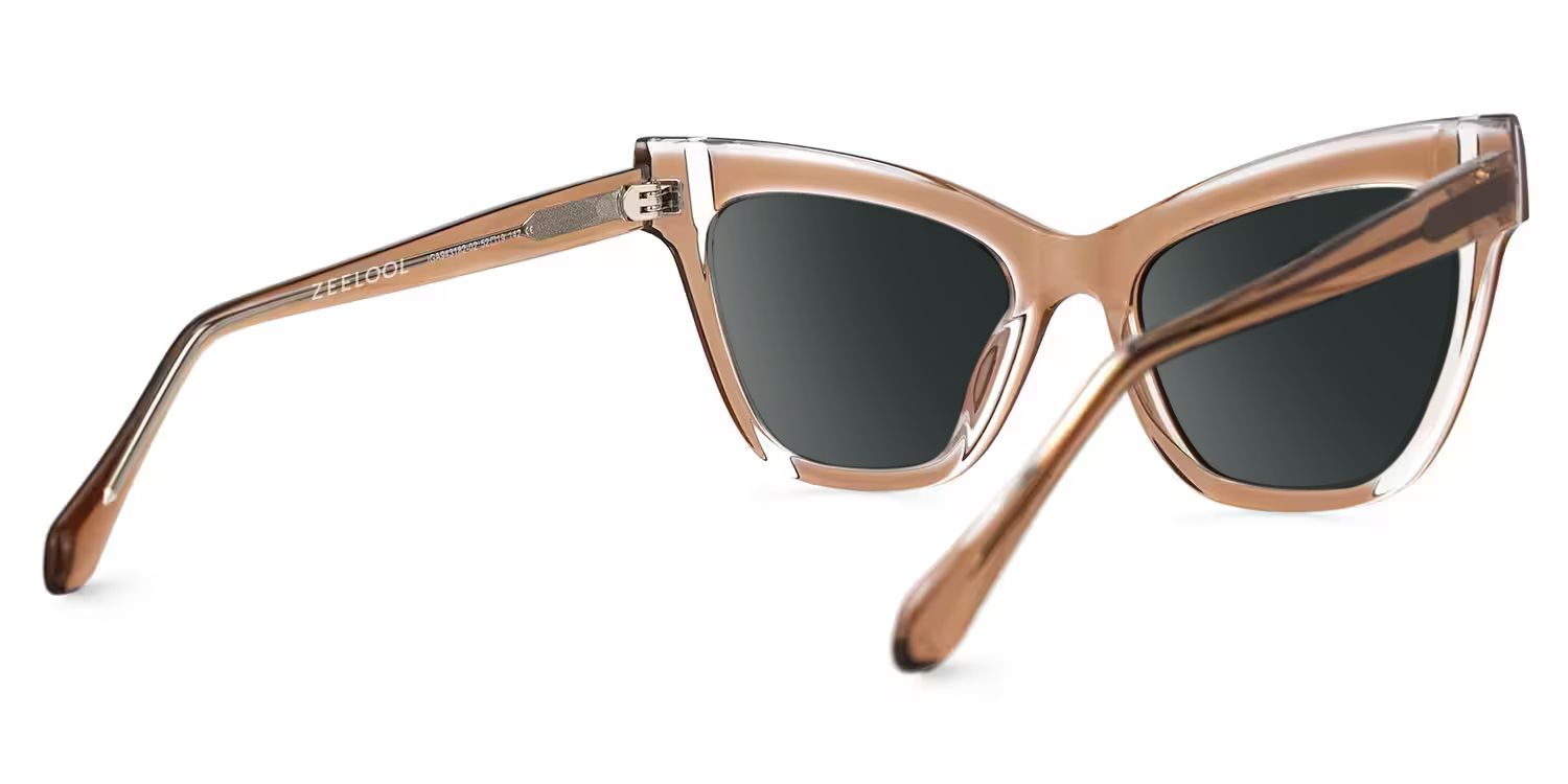 Saucie Light Brown Cat eye Frame Sunglasses | ZEELOOL UK3