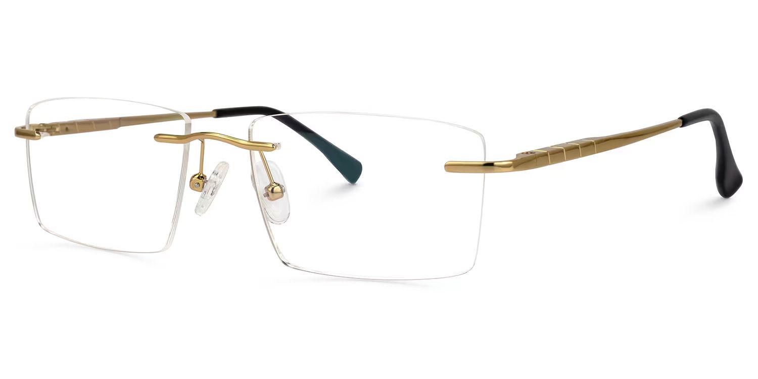 Cetina Rectangle Gold Glasses1