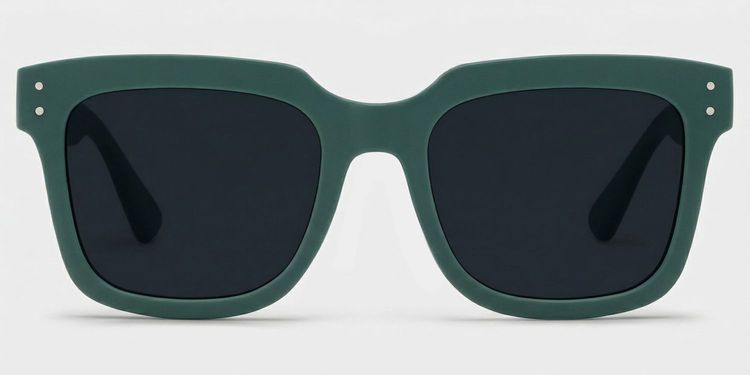 Liizbeett Green Square Sunglasses