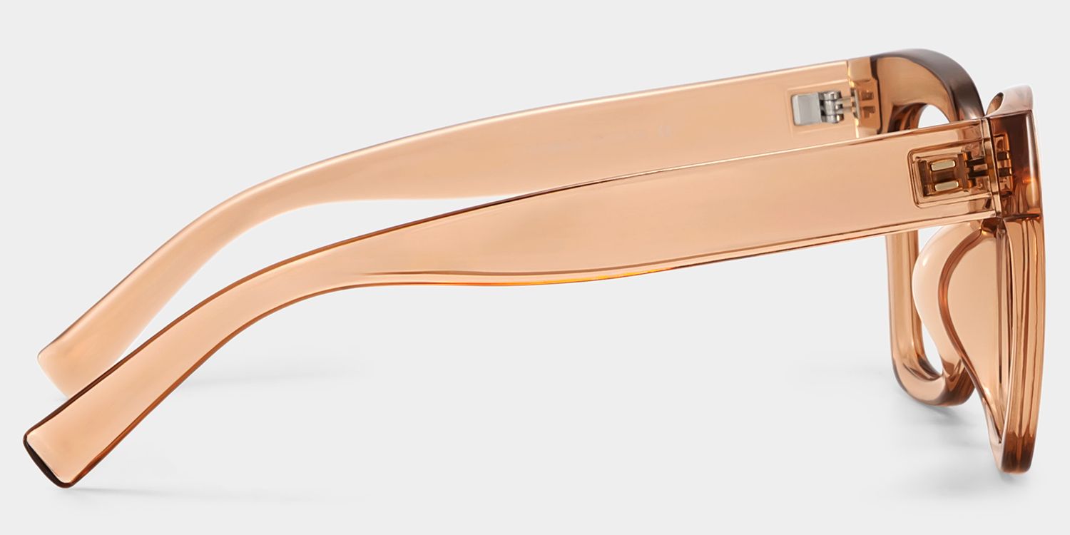 Malcolm Square Clear Beige Frame Glasses | ZEELOOL UK3