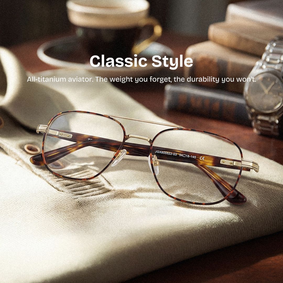 Anderson Aviator Tortoise Shell Glasses for Men | ZEELOOL0