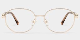 Willa Oval Light gold Glasses1