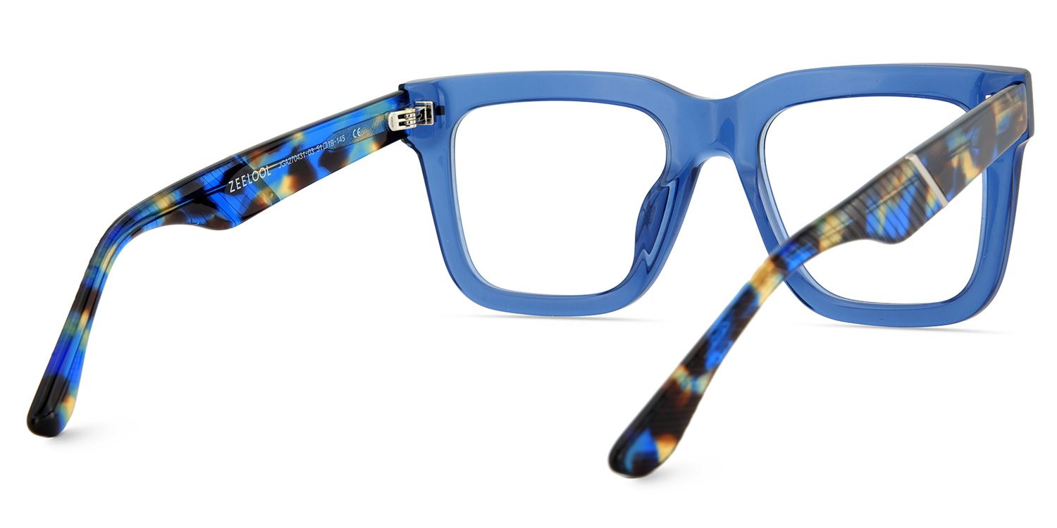 Thick Blue Frame Glasses For Men5