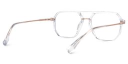 Lizbeth Aviator Clear Glasses3