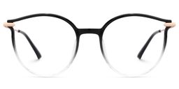Caylan Round Black-Clear Glasses0