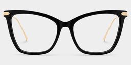 Hilary Butterfly Black Glasses0