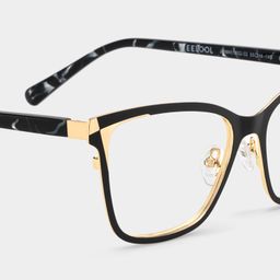 Elise Black Rectangle Glasses5
