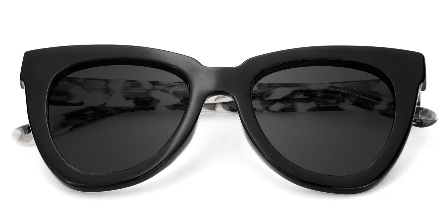 Yaser Cat-eye Black Eyeglasses and Acetate Frames1