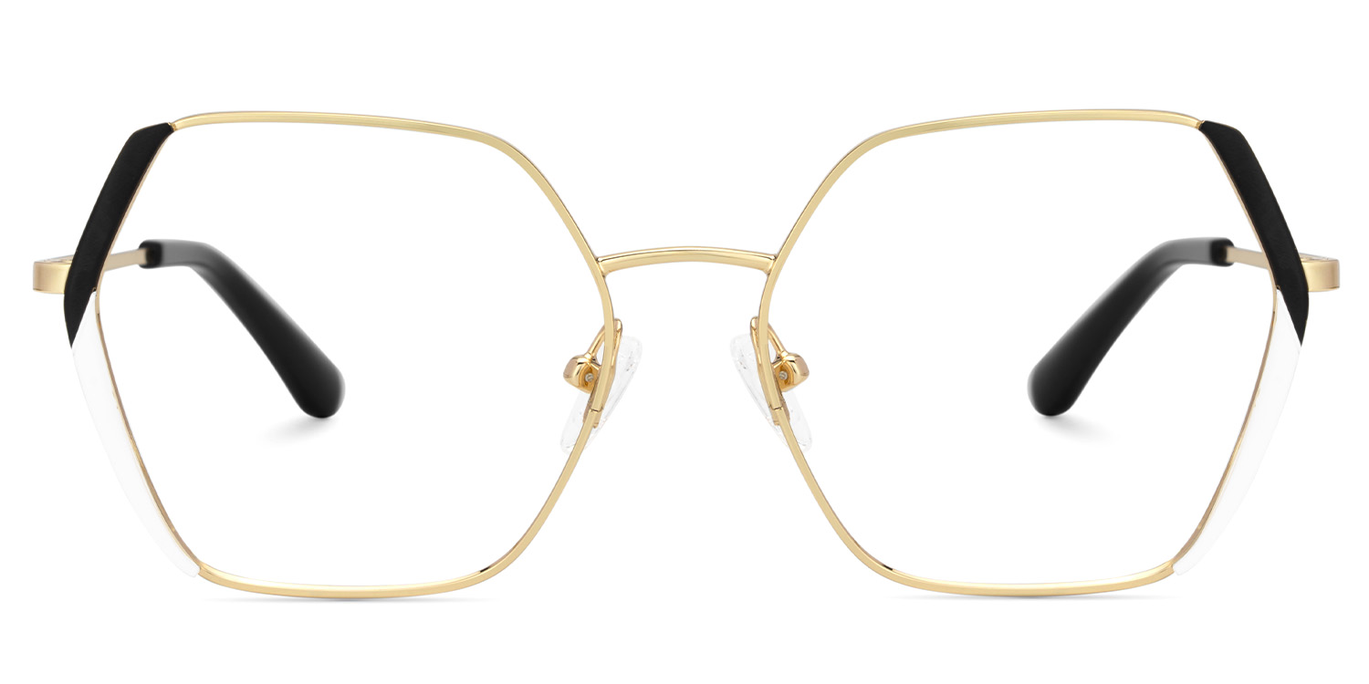 Belen Geometric Black White Glasses0