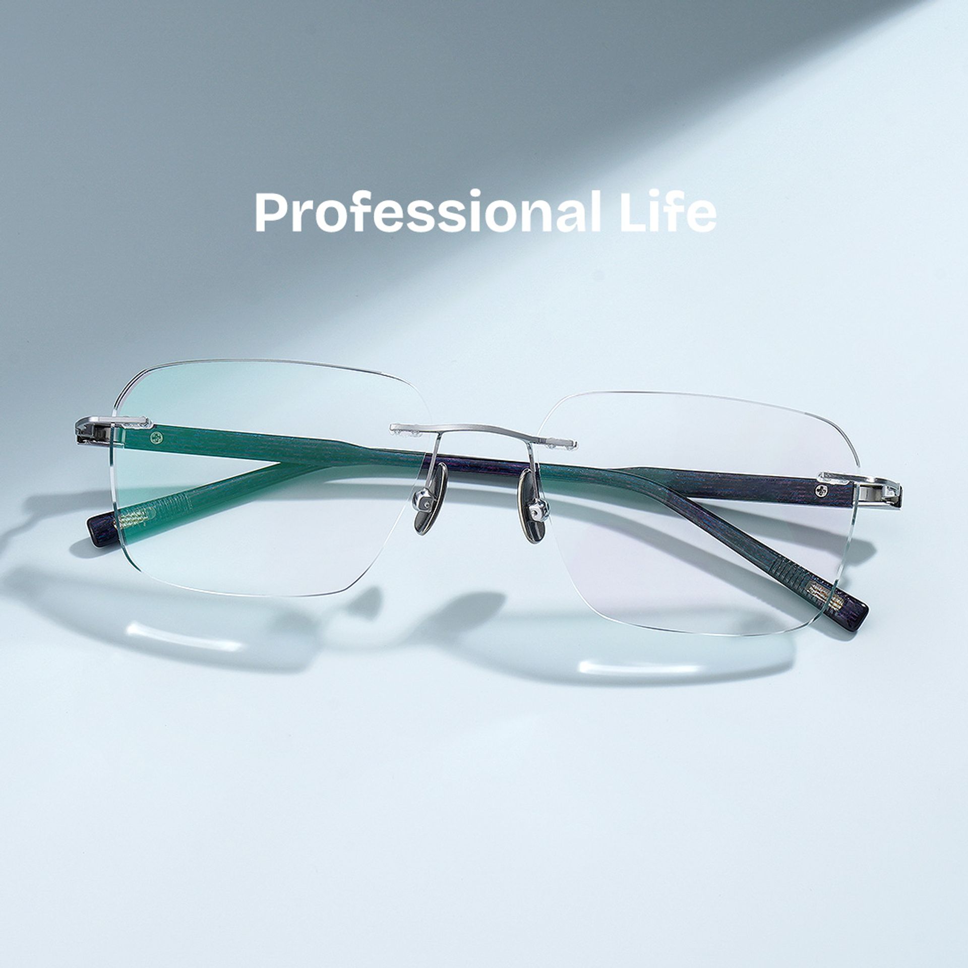 Claire Rectangle Silver Frame Eyeglasses for Man| ZEELOOL UK1