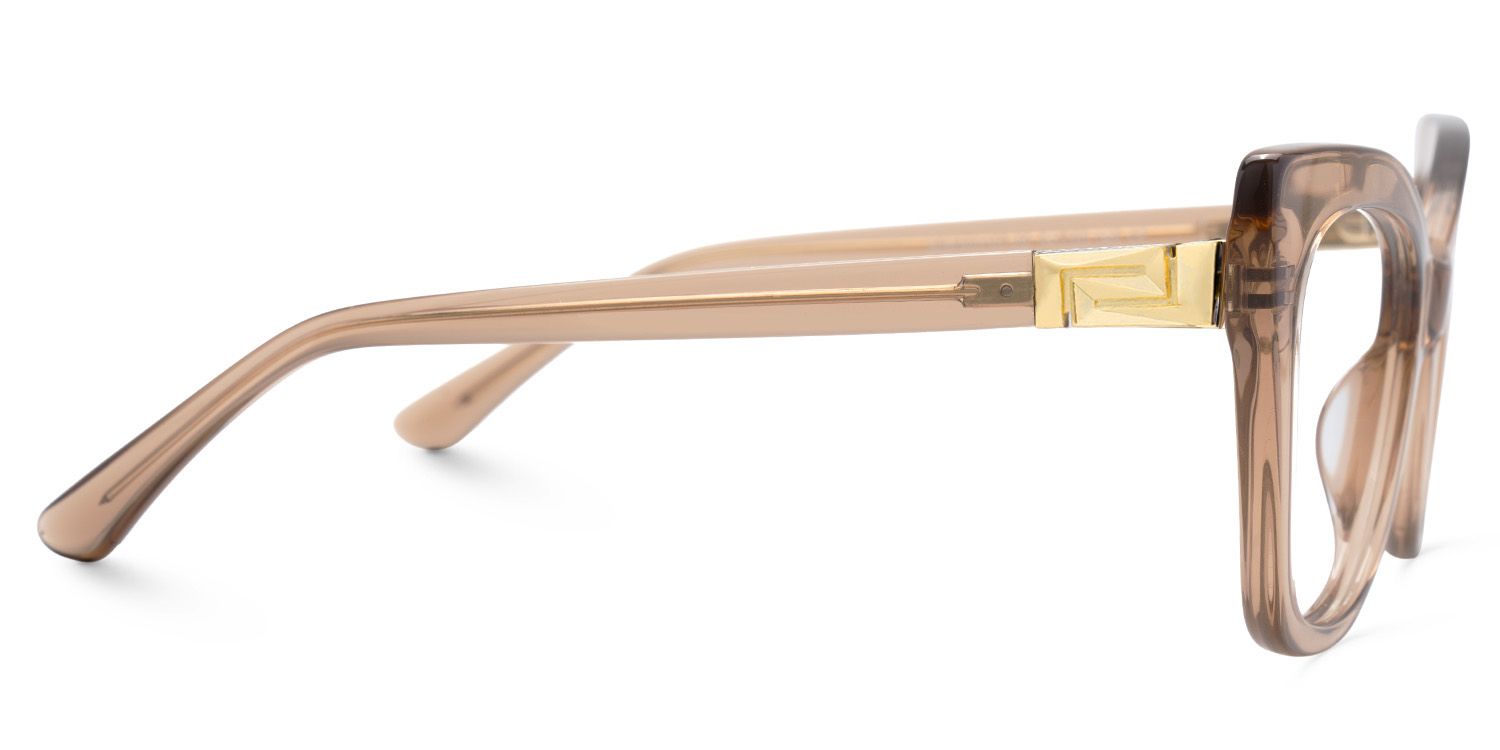 Beige Full rim Square Eyeglasses -Vela on Sale | ZEELOOL UK2