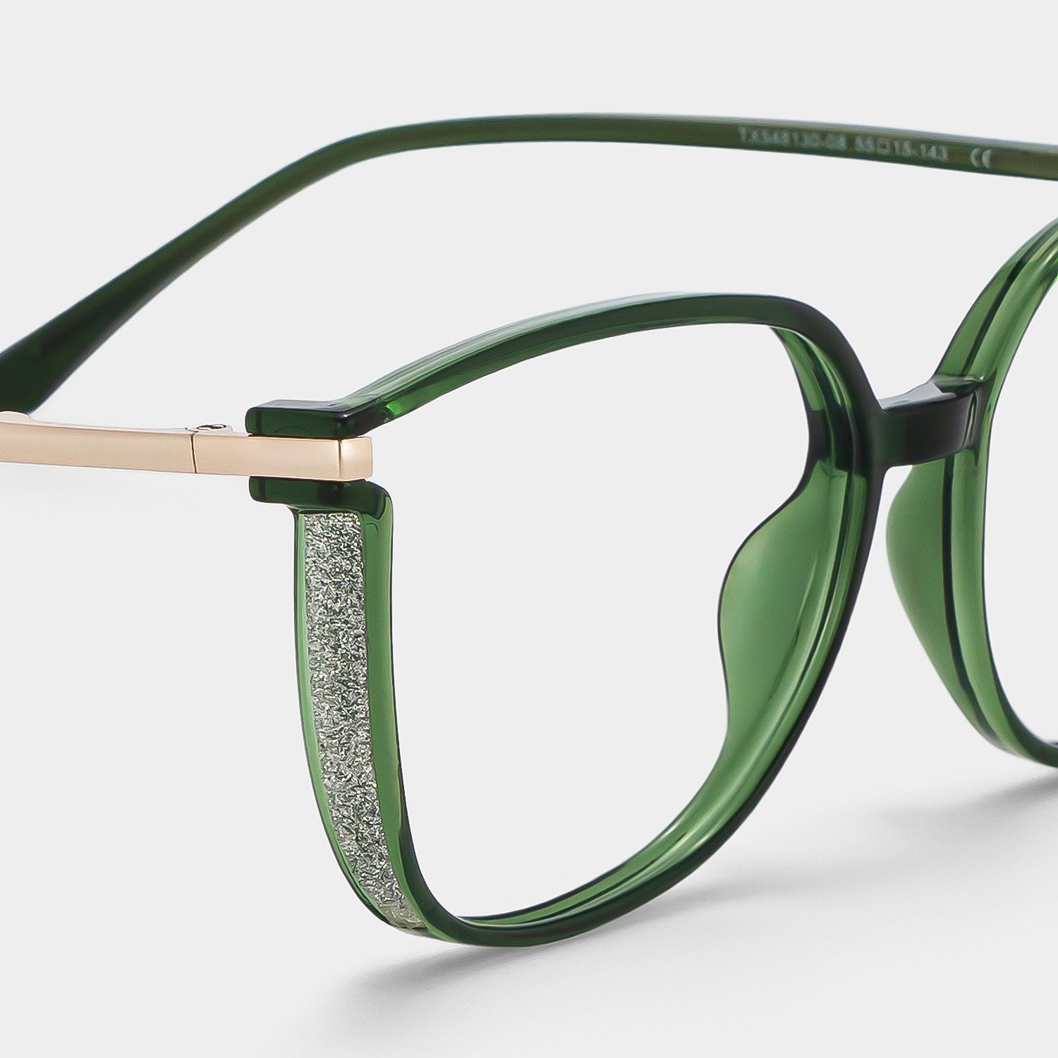 Rodz Square Dark-Green Frame Glasses | Zeelool4