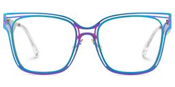 Dacarine Iridescent Square Glasses1
