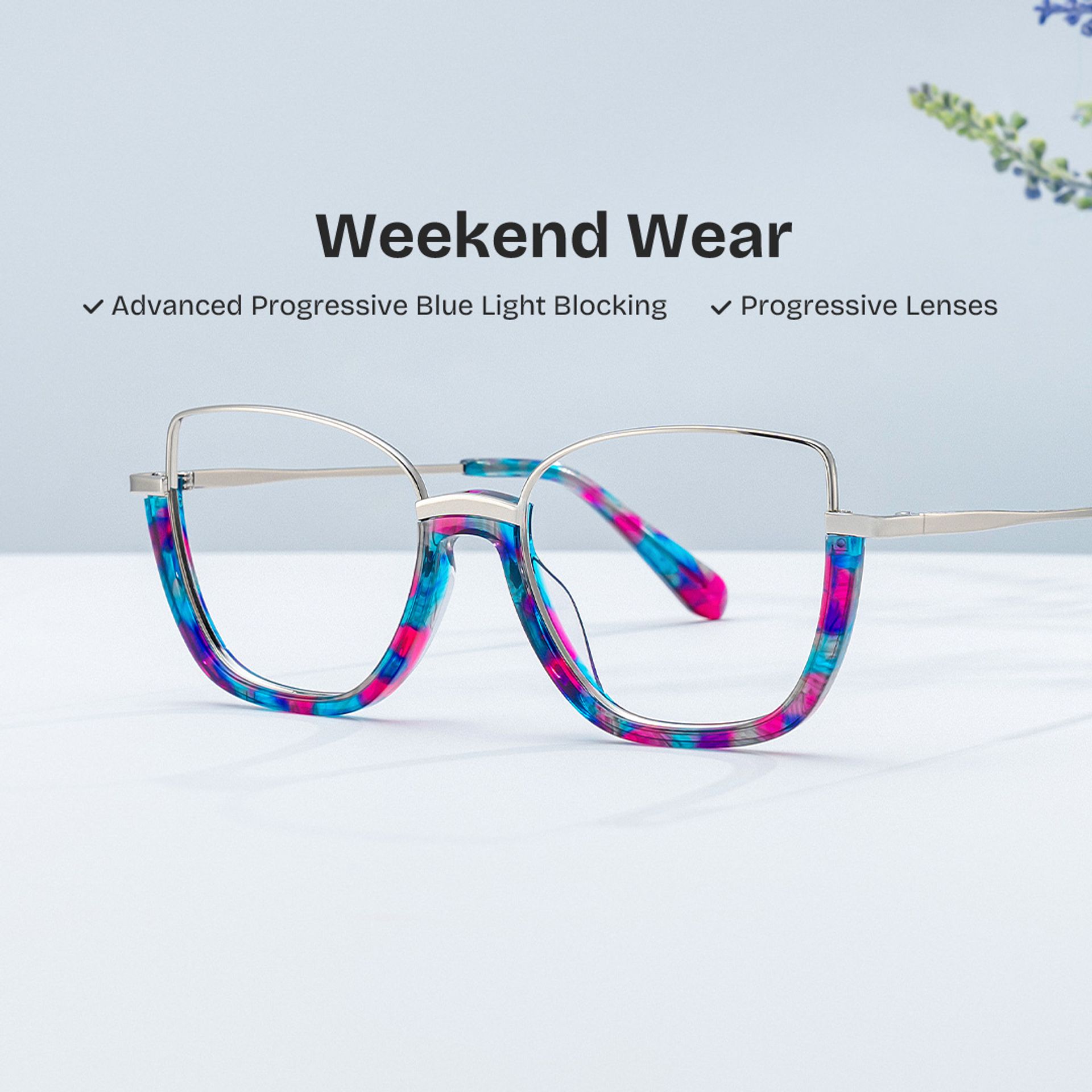 Coleman Eyeglasses in Square Colorful Frame | ZEELOOL UK0