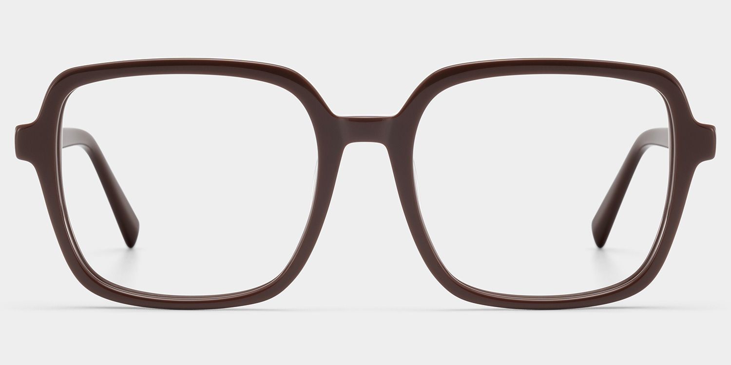 Kenneth Dark Brown Square Glasses for Ladies | ZEELOOL0