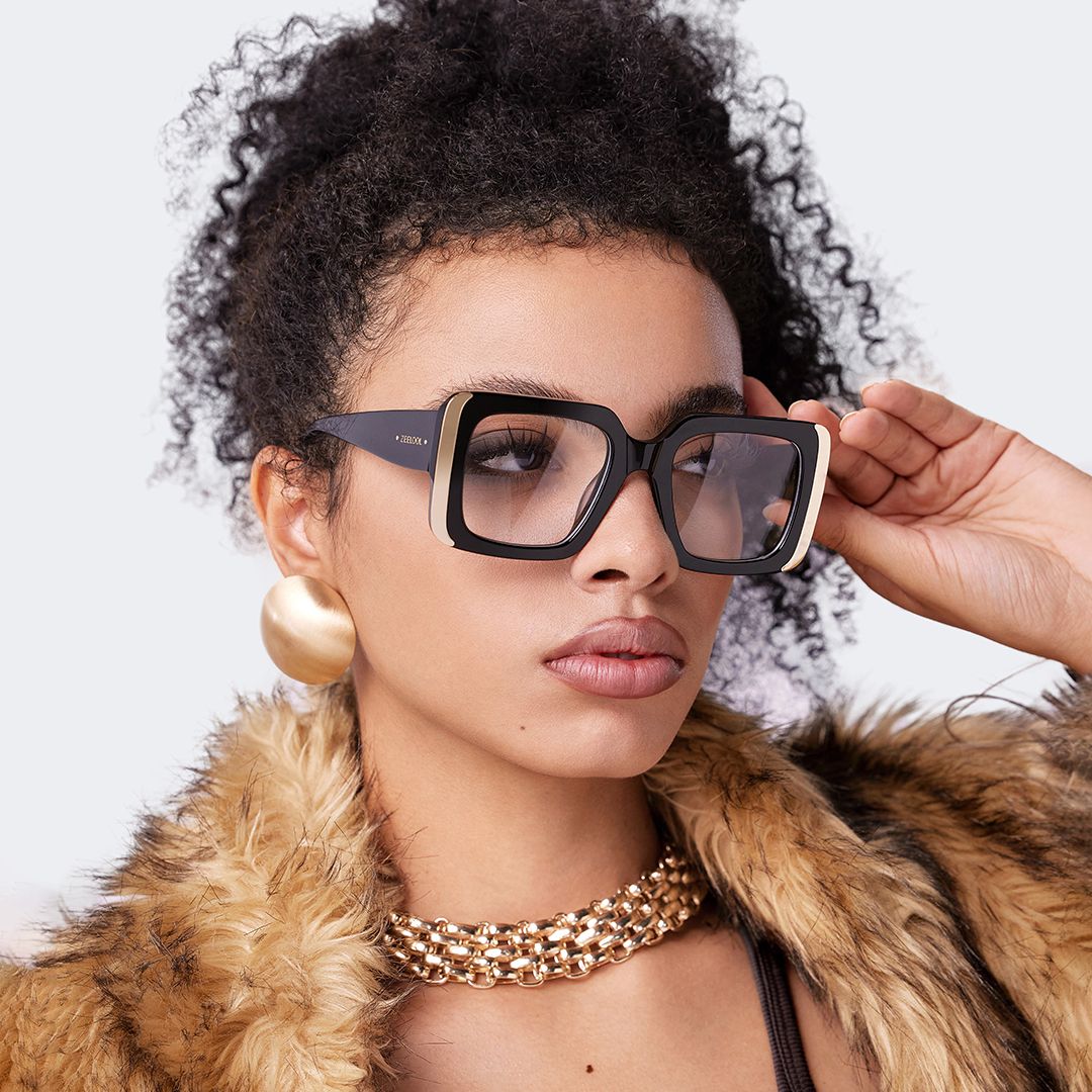 Black Rectangle Eyeglass Frames - Jesse Acetate Frame Glasses6