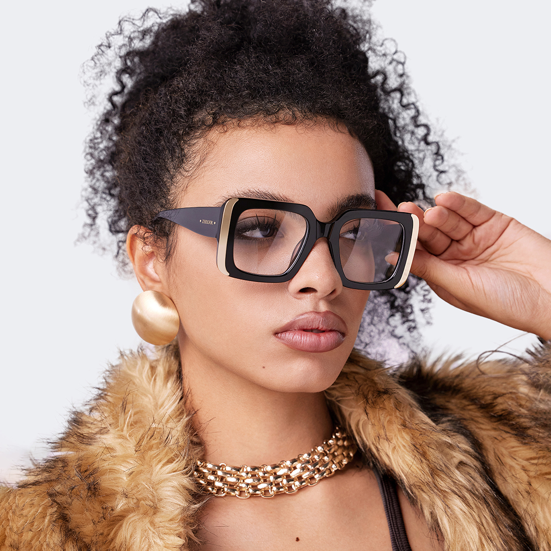 Black Rectangle Eyeglass Frames - Jesse Acetate Frame Glasses6