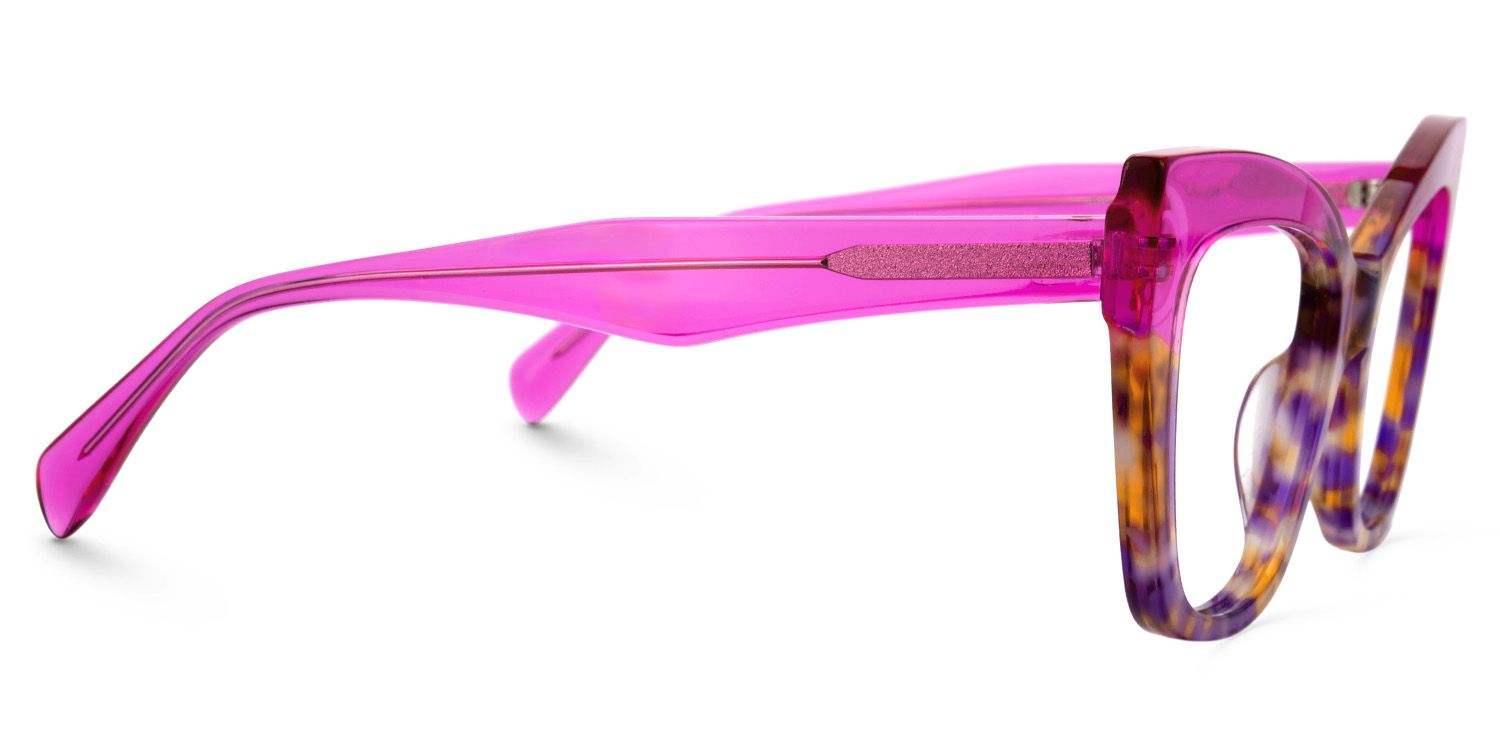Conrad Purple and Tortoise Glasses in Cateye Wide Frame Design2