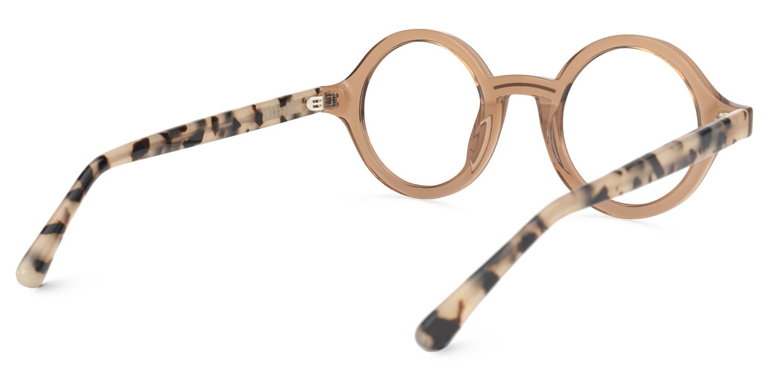 Round Netini Brown Glasses deals -Zeelool Glasses3