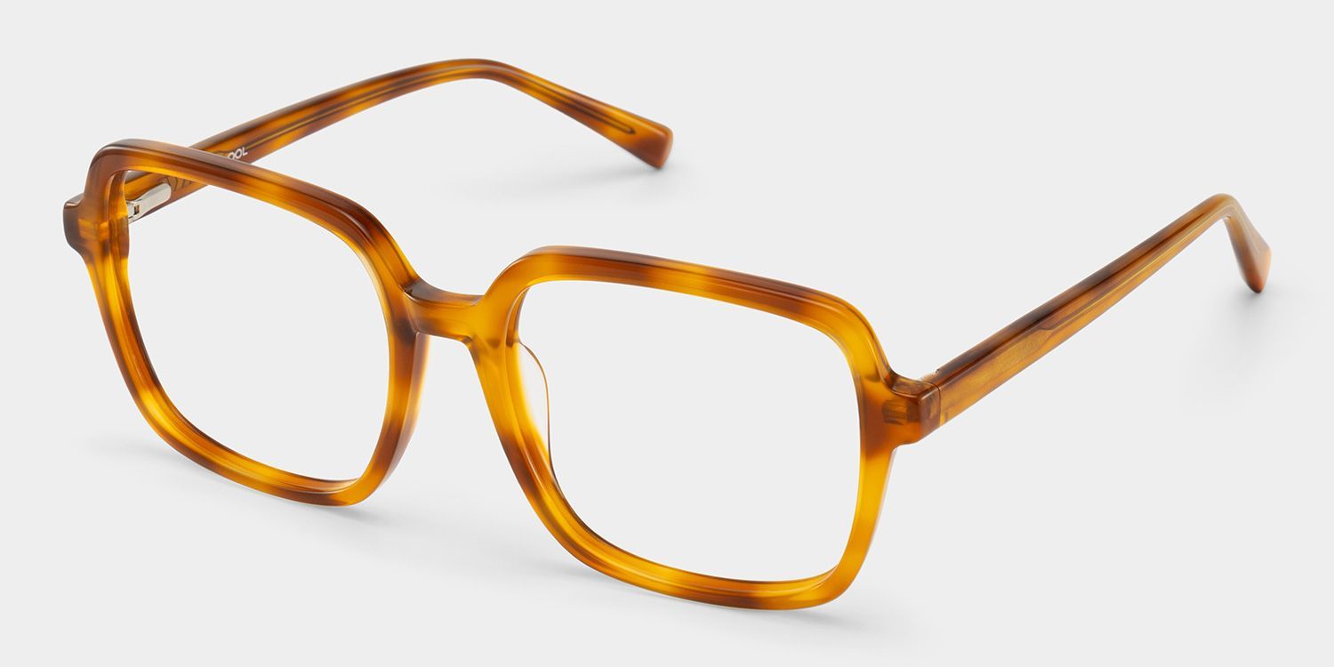 Kenneth Square Beige Tortoise Shell Glasses | ZEELOOL3