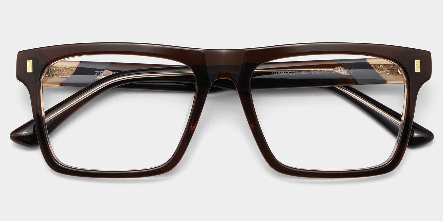 Henry Rectangle Brown Glasses1