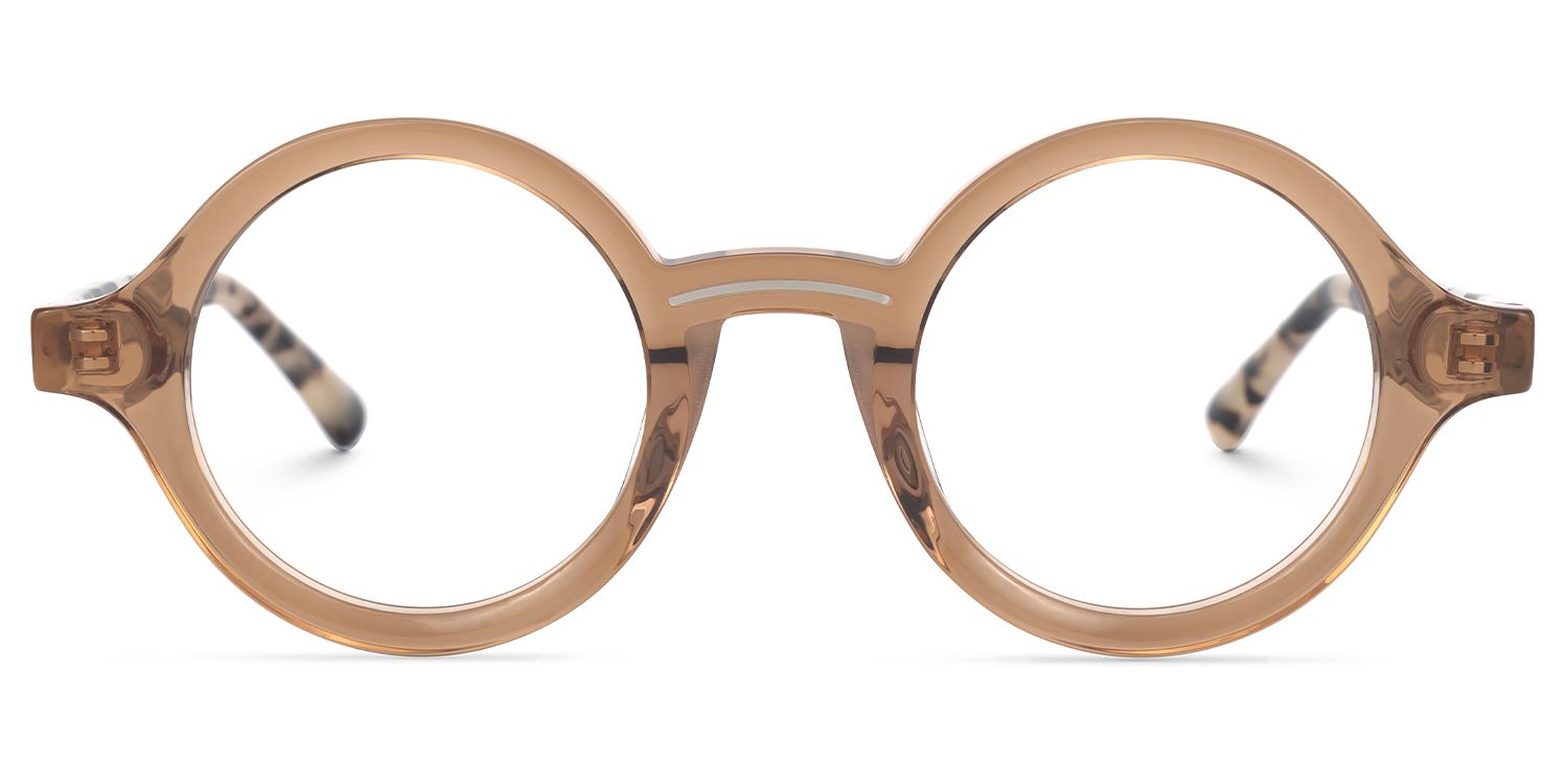 Round Netini Brown Glasses deals -Zeelool Glasses0
