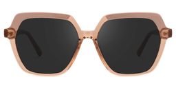 Norah Geometric Beige Sunglasses0