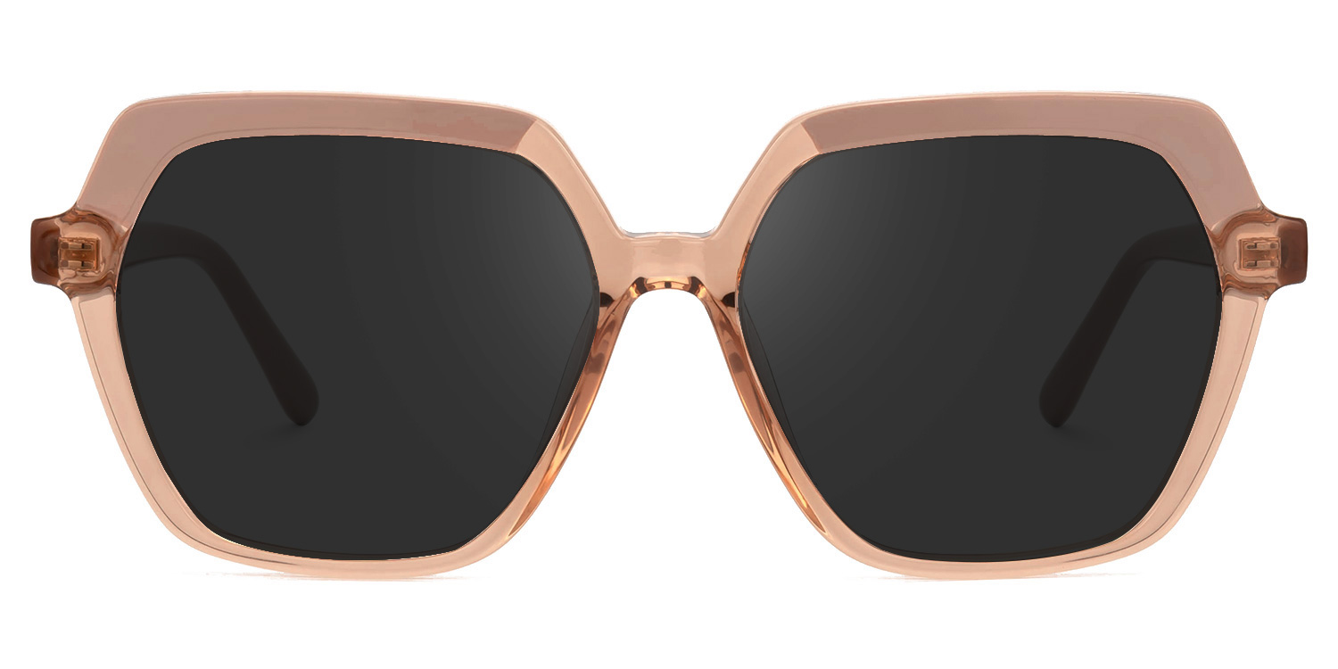Norah Geometric Champagne Sunglasses