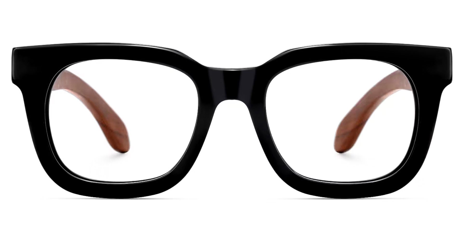 Sam Rectangle Wood Thick Frame Glasses for Men | Zeelool0