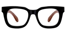 Sam Rectangle Wood Glasses0