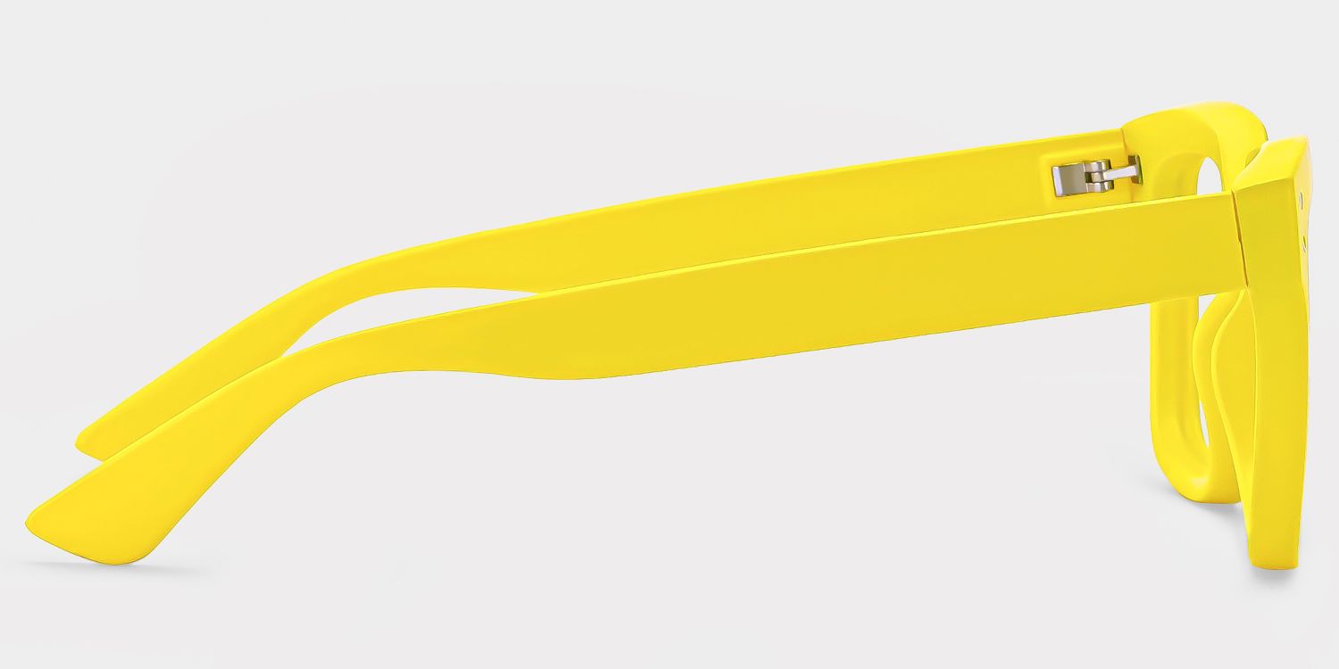 Liizbeett Square Yellow Frame Glasses | Zeelool Optical5