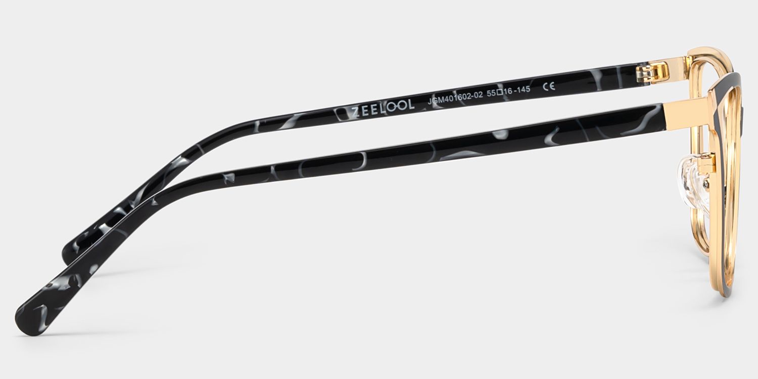 Elise Black Frame Glasses with Rectangle Frame Online | ZEELOOL UK4