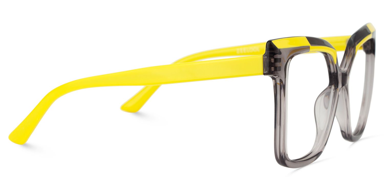 Eboney Square Gray Eyeglasses and Glasses Frames3