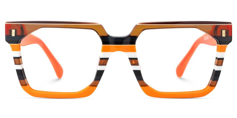 Laguer Rectangle Orange Glasses