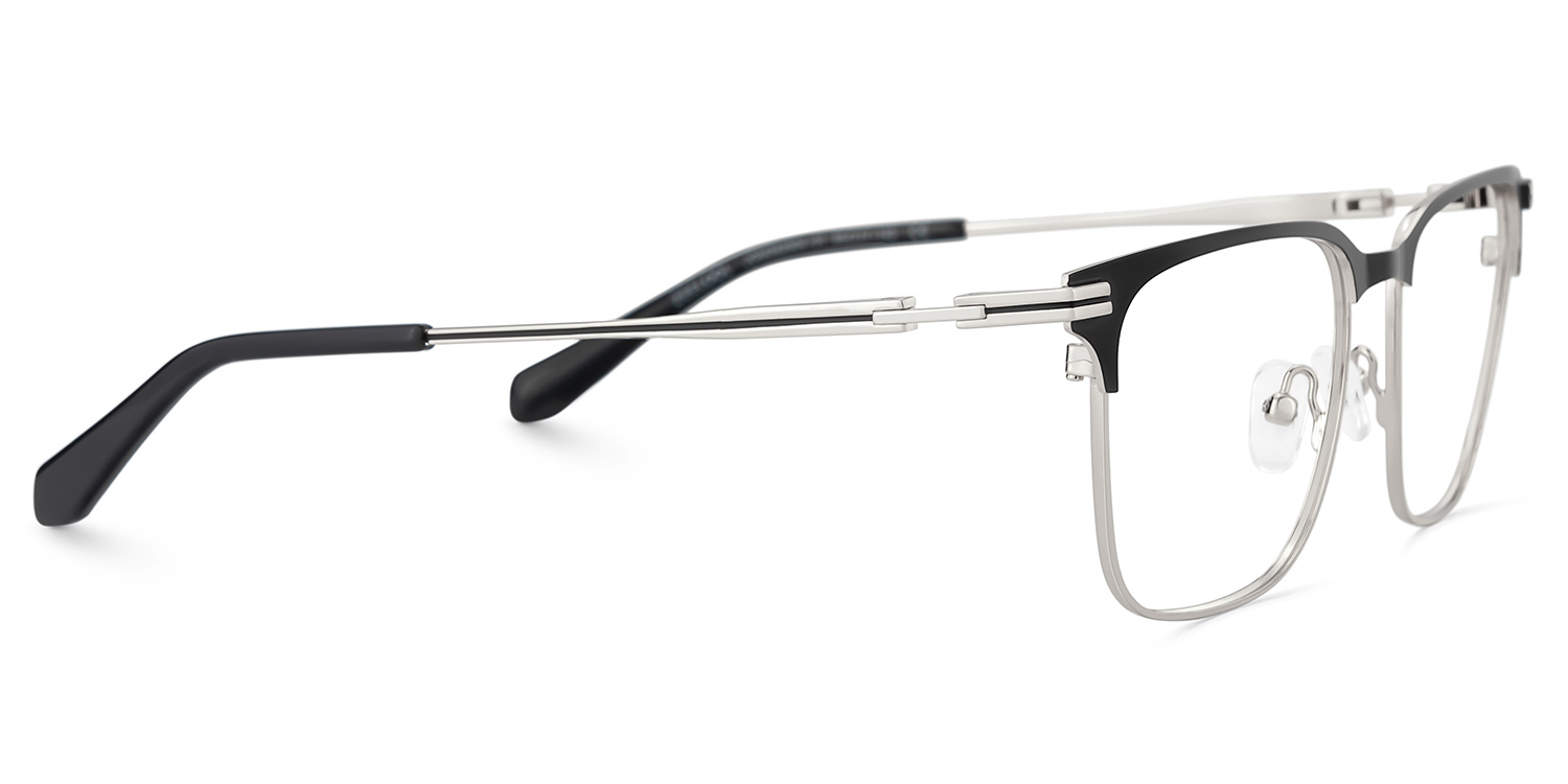 Marshall Gray Rectangle Prescription Glasses | ZEELOOL UK4