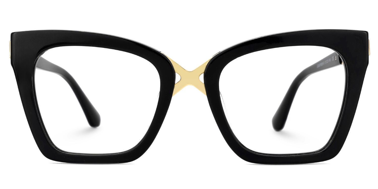 Darlyn Women's black Glasses in Cateye Full-Frame  | ZEELOOL UK0