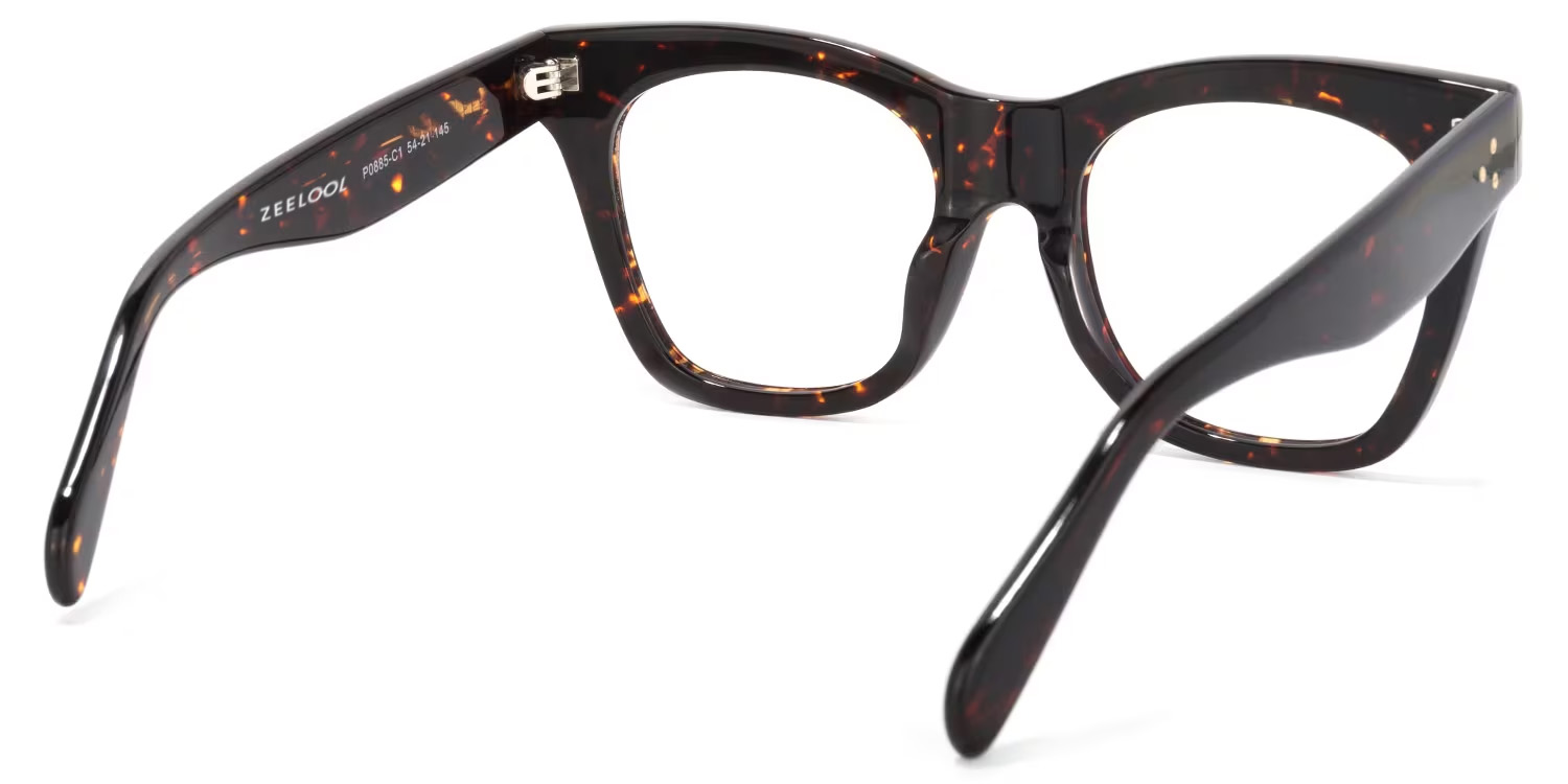 Gordon Rectangle Tortoise Frame Glasses | ZEELOOL UK4