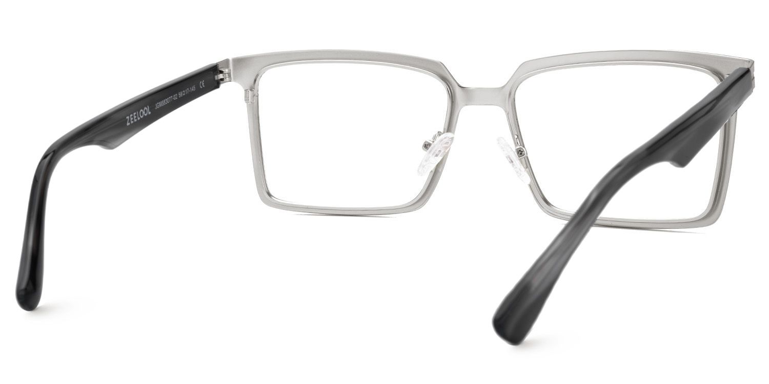 Sharma Rectangle Gold Color Metal Eyeglasses for Men3