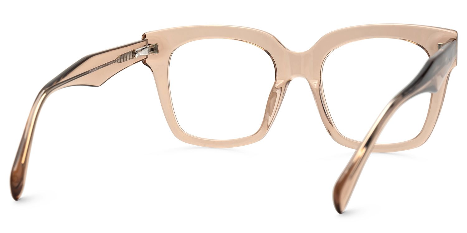 Affordable Beige Trendy Glasses Willard Square Glasses | ZEELOOL UK3