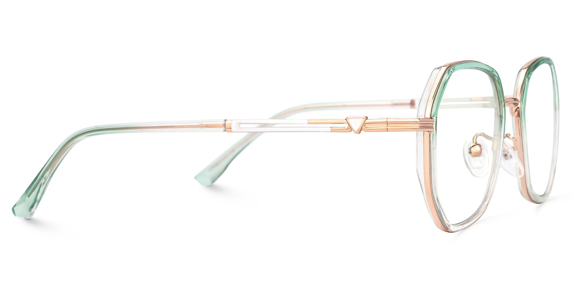 Frazier Green Geometric Glasses | ZEELOOL UK2