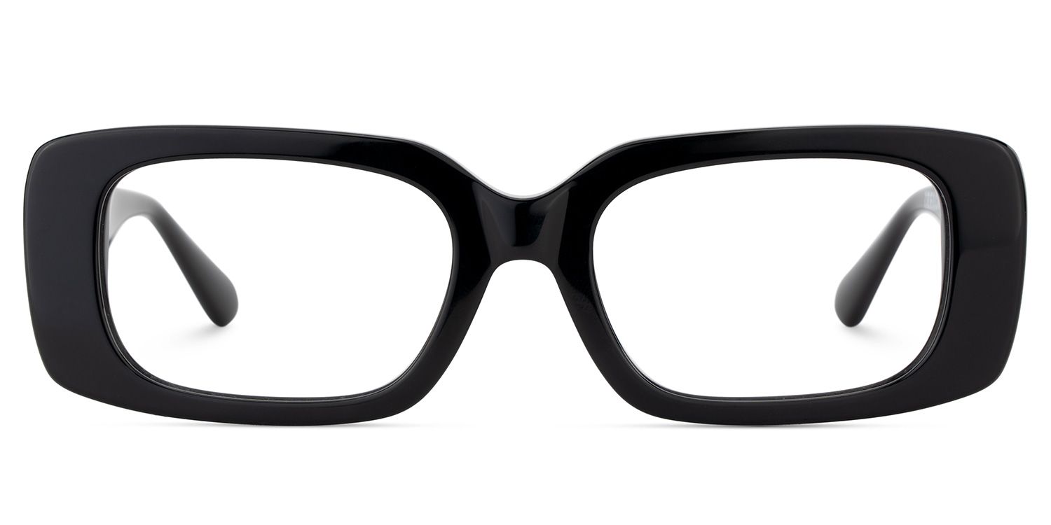 Jonas Rectangle Black Color Frame Glasses for Women | ZEELOOL UK2