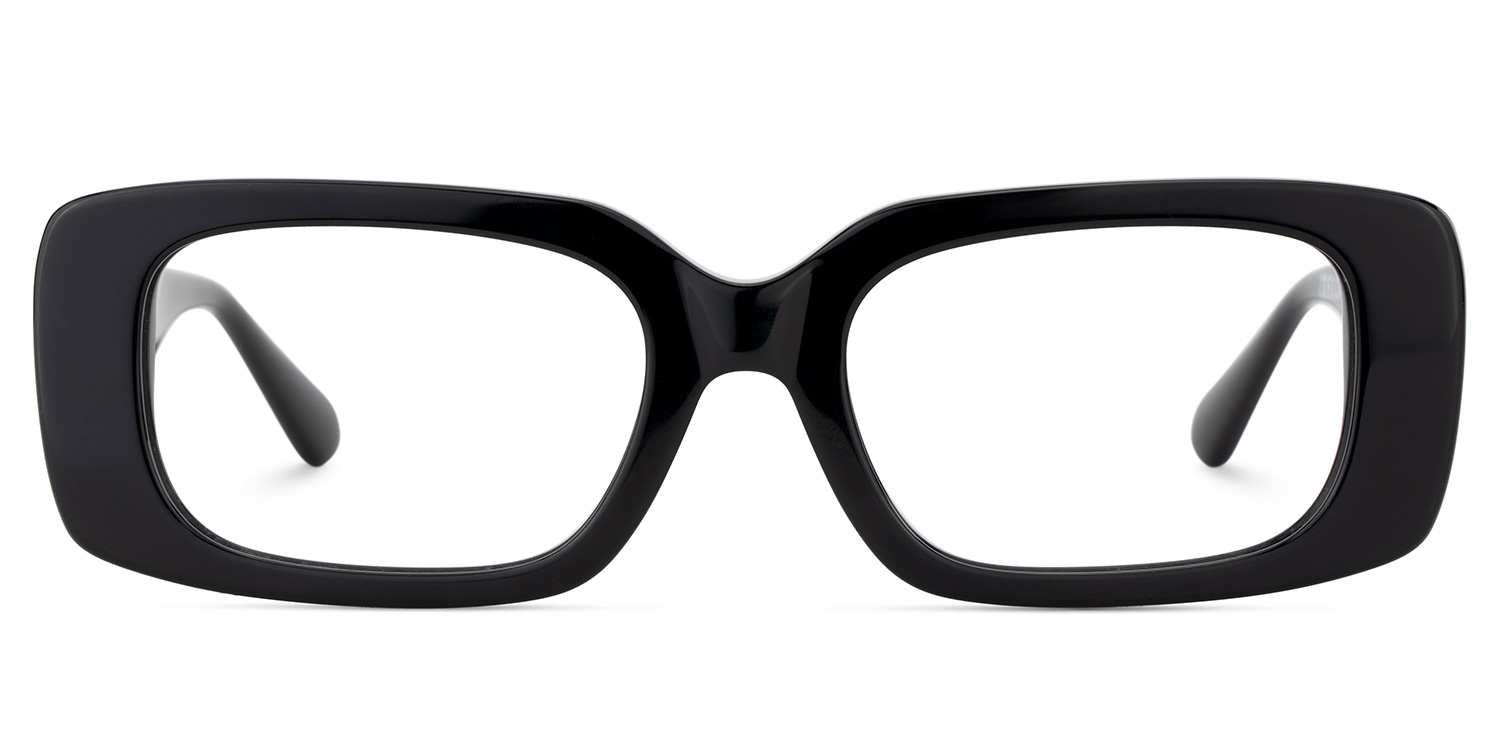 Jonas Rectangle Black Glasses1