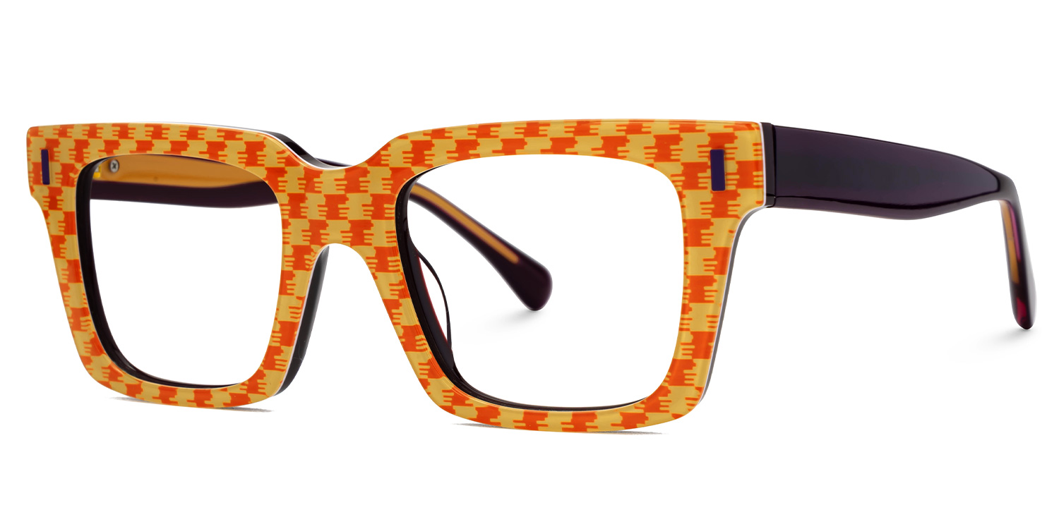 Kirkland Rectangle Orange Glasses1